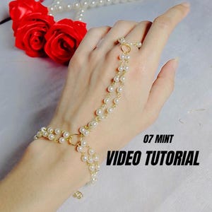 Perlen Handkette Armband Anleitung PDF | DIY Sklave Armband | Perlen Schmuck Muster | Anfänger freundlicher Schmuckherstellungs-Leitfaden