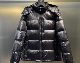 Kurtka puchowa Polo Ralph Lauren Gorham Glossed, błyszcząca, czarna, z kapturem i puchem