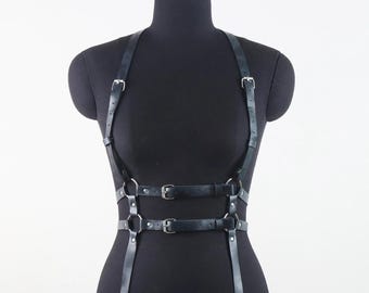Goth Chest Harness Belts | Punk Corset Belt | Suspenders Gothic Clothing
