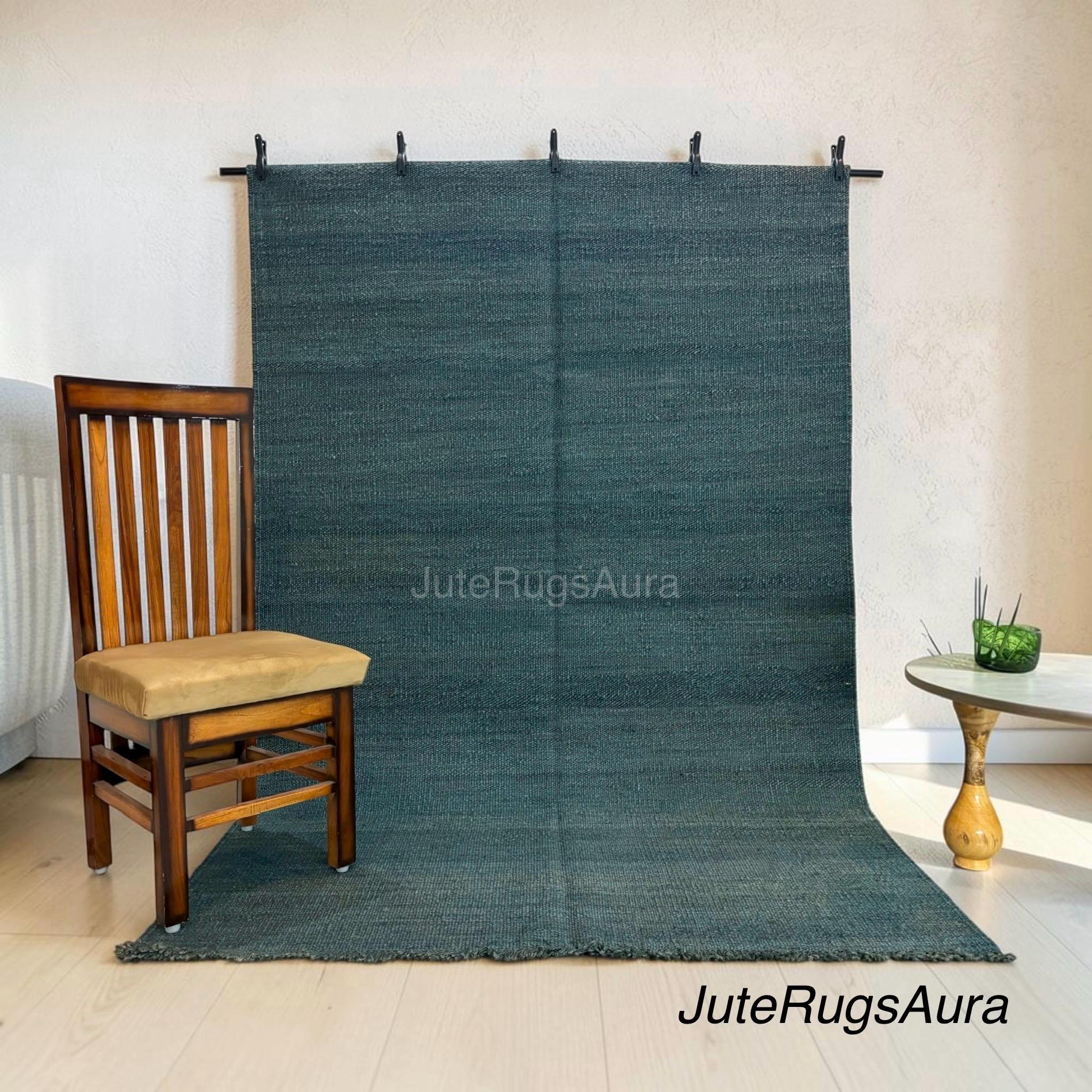 Heart Green Jute Rug Handwoven Deep Green Jute Rug Natural Fiber Boho Farmhouse Carpet - Etsy