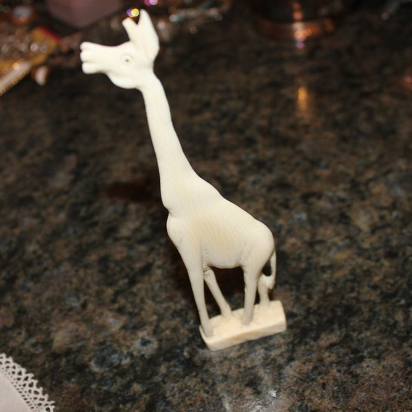 Ivory Giraffe Figurine