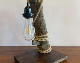 Naturally Sculpted Driftwood Lamp