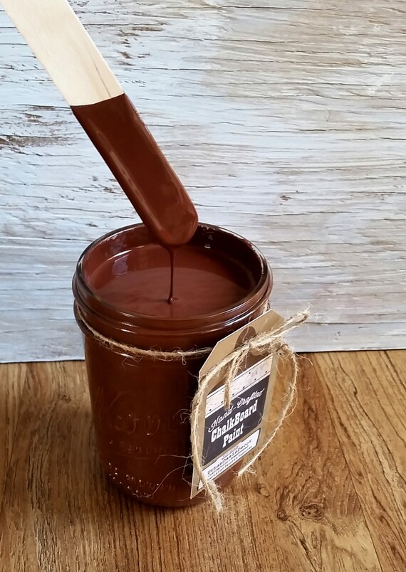 Items similar to Handmade ChalkBoard Paint, Brown, Chalkboard, Painted