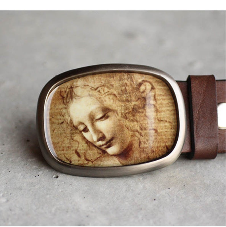Da Vinci Belt Buckle, Wearable Art Belt Buckle, Gift for Her image 3