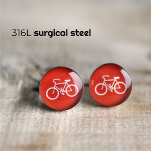 groomsmen Sport cufflinks Vintage Bike cufflinks Wedding cuff links for groom Surgical steel cuff link