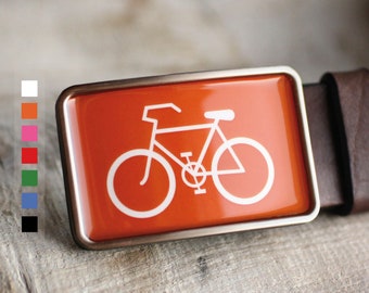 Orange Bike Belt Buckle, Sport Belt Buckle, Bicycle belt buckle, Dutch belt buckle, bike gift idea