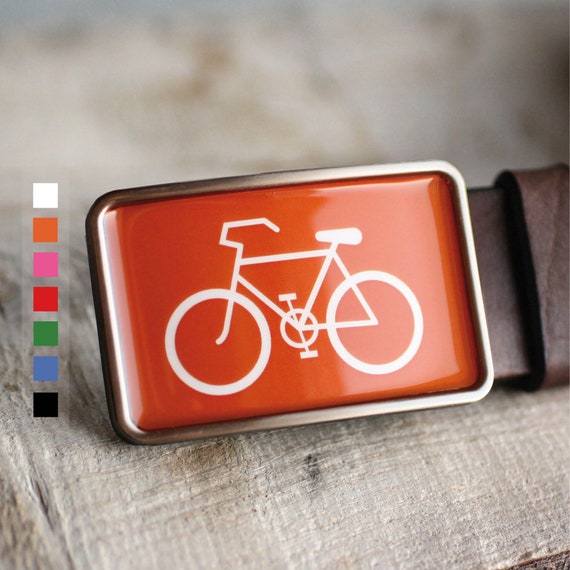 Orange Bike Belt Buckle, Sport Belt Buckle, Bicycle belt buckle, Dutch belt buckle, bike gift idea