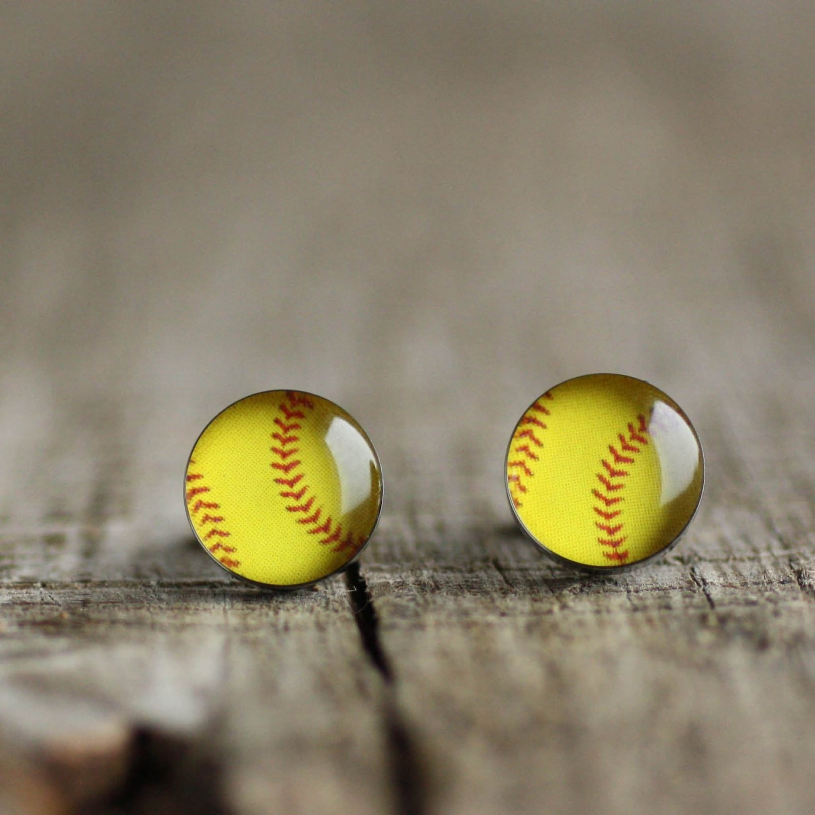 Softball post earrings Surgical steel stud Sport earring Etsy