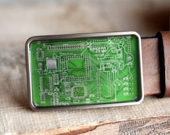 PCB Belt Buckle,  Circuit Board Belt Buckle, Geekery Geek Belt Buckle Computer belt buckle belt buckle for men gift for him mens belt buckle