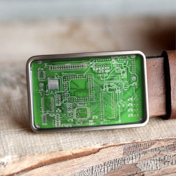 PCB Belt Buckle,  Circuit Board Belt Buckle, Geekery Geek Belt Buckle Computer belt buckle belt buckle for men gift for him mens belt buckle