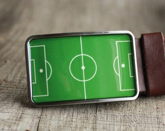 Belt Buckle, Soccer Field,  Sport Belt Buckle, For Him, Men's belt buckle