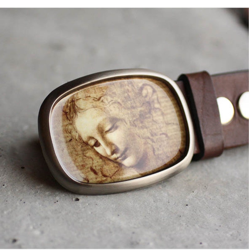 Da Vinci Belt Buckle, Wearable Art Belt Buckle, Gift for Her image 4