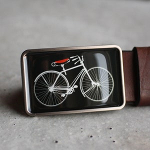 Vintage Bicycle Belt Buckle, Sport Belt Buckle, Black belt buckle