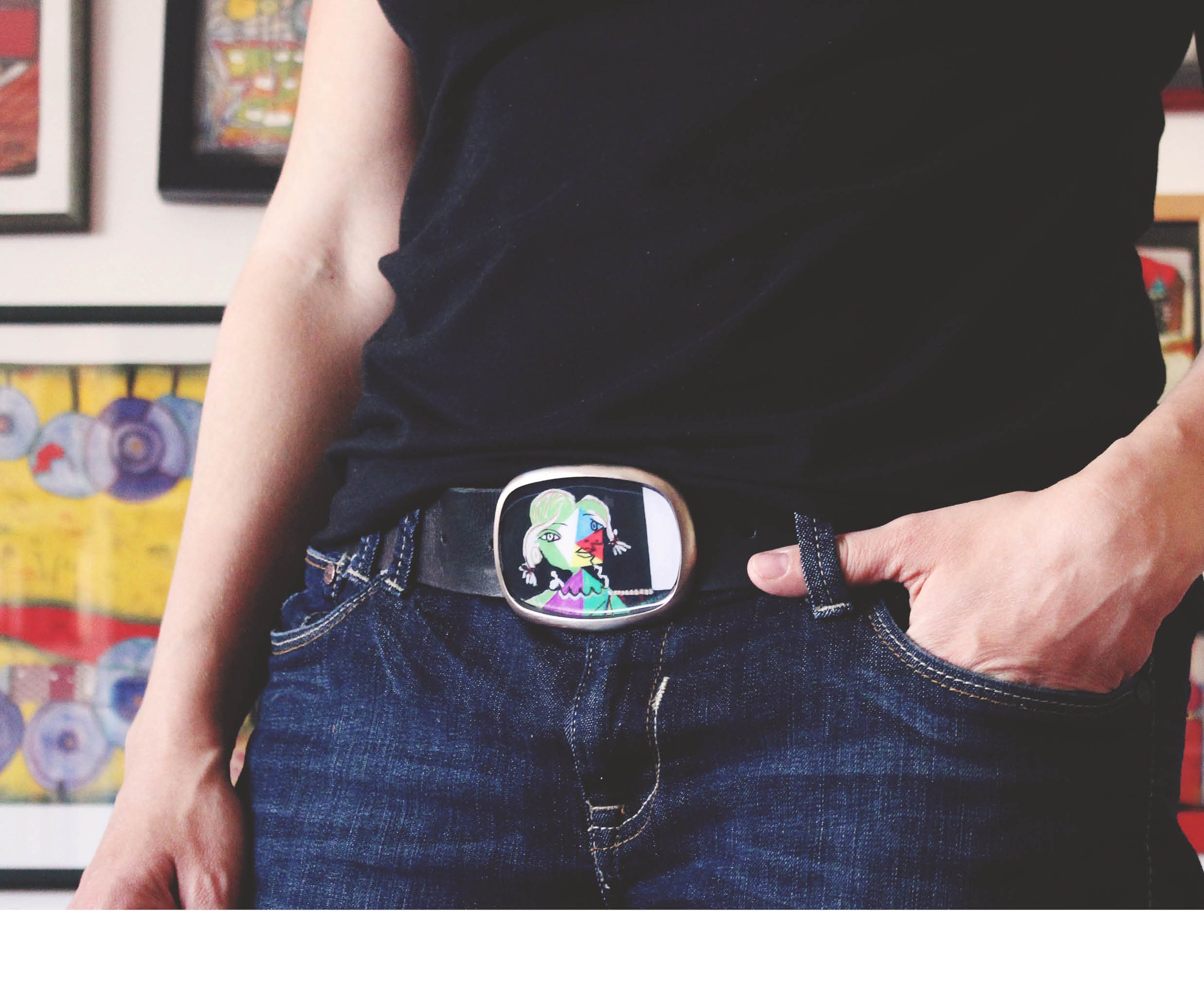 Starry Night Belt Buckle, Van Gogh Belt Buckle, Wearable Art 