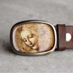 Da Vinci Belt Buckle, Wearable Art Belt Buckle, Gift for Her image 1