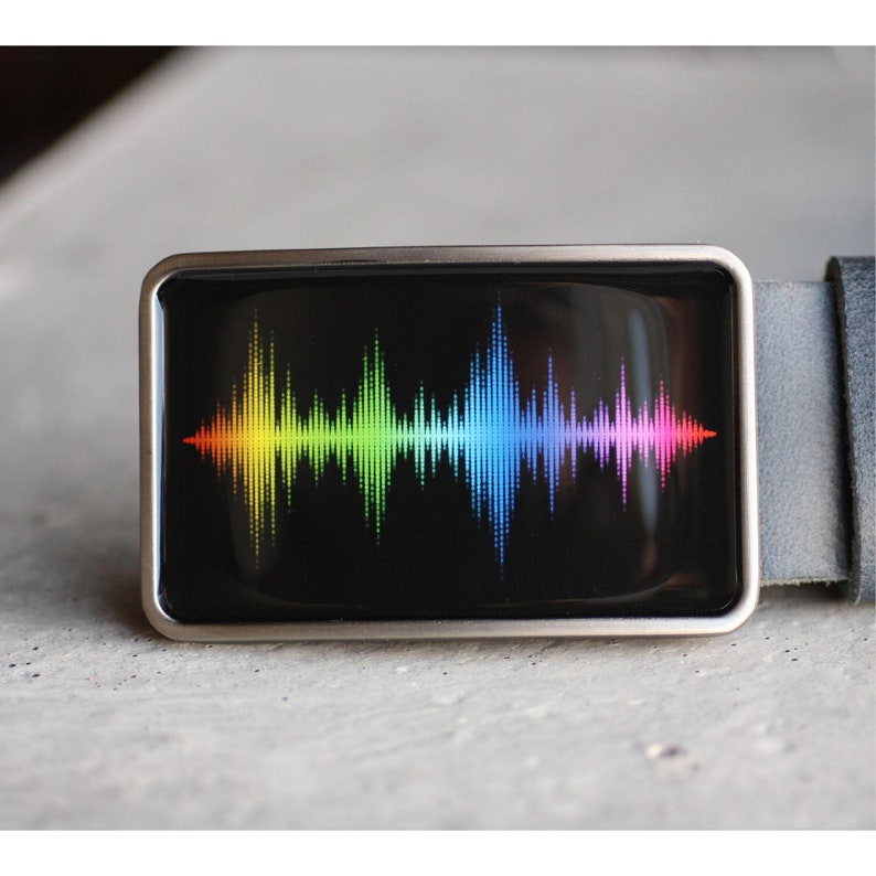 Sound Wave Belt Buckle Music Belt Buckle Soundwave Gift for Etsy