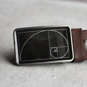 Golden Ratio Belt Buckle, Fibonacci Belt Buckle, Math Gift, Science Gift Engineer Gift Architect Gift Geek Belt Buckle Men&#39;s belt buckle