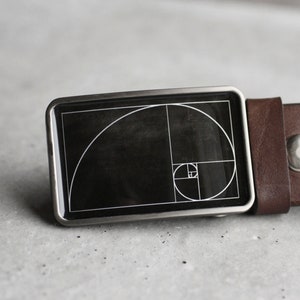 Golden Ratio Belt Buckle, Fibonacci Belt Buckle, Math Gift, Science Gift Engineer Gift Architect Gift Geek Belt Buckle Men's belt buckle