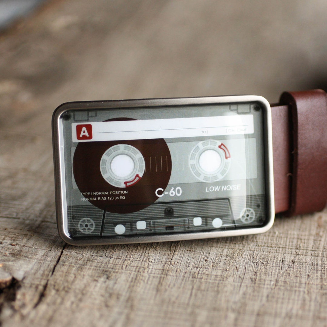 Audio Cassette Belt Buckle, Cassette Tape Belt Buckle, Retro Belt