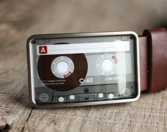 Audio Cassette Belt Buckle, Cassette Tape Belt Buckle, Retro Belt Buckle, Music Belt Buckle