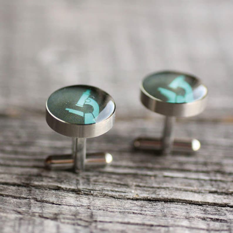 Microscope Cuff Link groomsmen Wedding cuff links for groom for men Science cufflink Stainless steel cuff Gift for Him