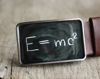 Theory of Relativity Belt Buckle, science belt buckle, Physics Belt Buckle, Einstein belt buckle, men's belt buckle, gift for him, physicist