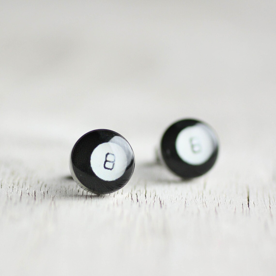 Billiard ball post earrings Surgical steel stud Sport Etsy