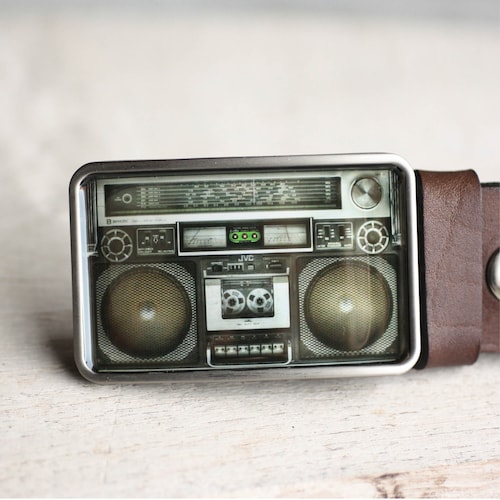 Music Belt Buckle, Retro Boombox Belt Buckle, Gift for him, Gift for men, men's belt buckle