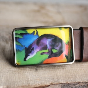 Fox Belt Buckle, Art belt buckle, Marc Franz belt buckle, women's belt buckle