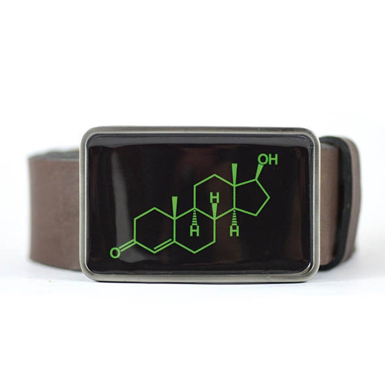 Testosterone Belt Buckle, Mens belt buckle, Molecule Belt Buckle, Science belt buckle, Chemistry belt buckle, gift for him, cool belt buckle image 5