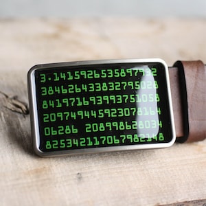 Math Belt Buckle, Pi Digits Belt Buckle, Science Belt Buckle, Geek buckle, cool belt buckle, gift for him, men&#39;s belt buckle, teacher gift