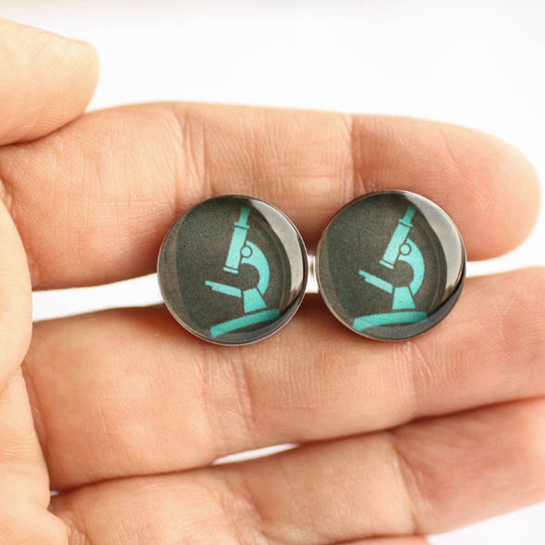 Microscope Cuff Link groomsmen Wedding cuff links for groom for men Science cufflink Stainless steel cuff Gift for Him