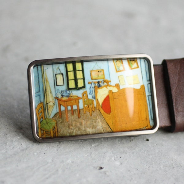Van Gogh Belt Buckle, Bedroom in Arles Belt Buckle, Fine Art, resin belt buckle