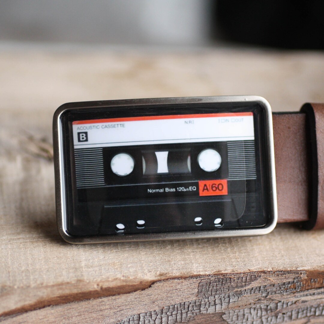 Audio Cassette Belt Buckle, Cassette Tape Belt Buckle, Retro Belt