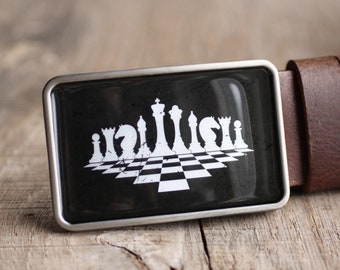 Chess Pieces Belt Buckle, Chess player Belt Buckle Gift for Chess Player father's days gift grandfather's gift