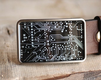 Circuit Board Belt Buckle, PCB Belt Buckle, Geekery Geek Belt Buckle Computer belt buckle men's belt buckle belt buckle for men gift for him