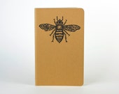 Busy Bee Moleskine Travel Journal - Buzzing Bee- medium size journal with inner pocket - Moleskin