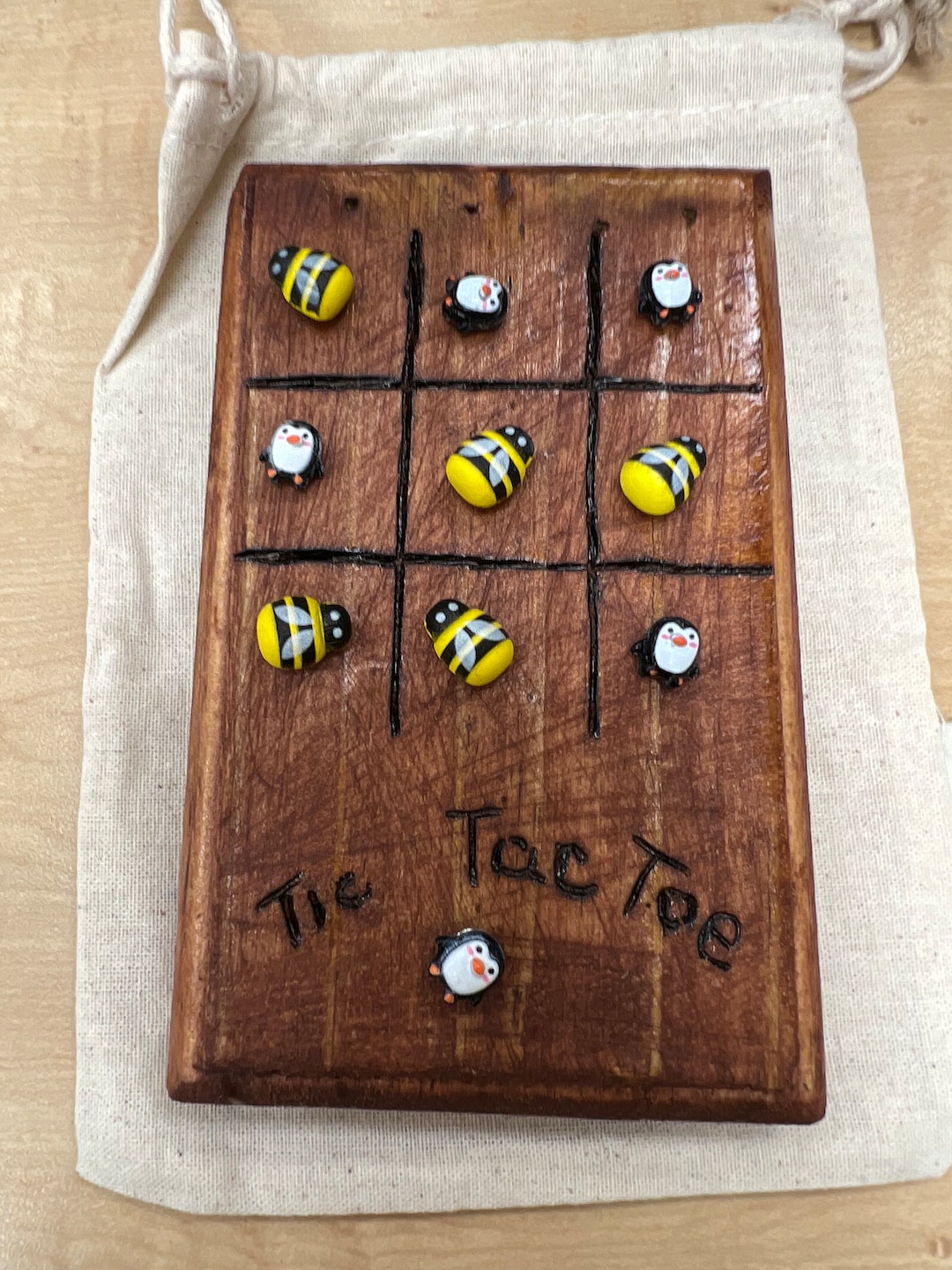 Handcrafted Tic Tac Toe Game. Etsy
