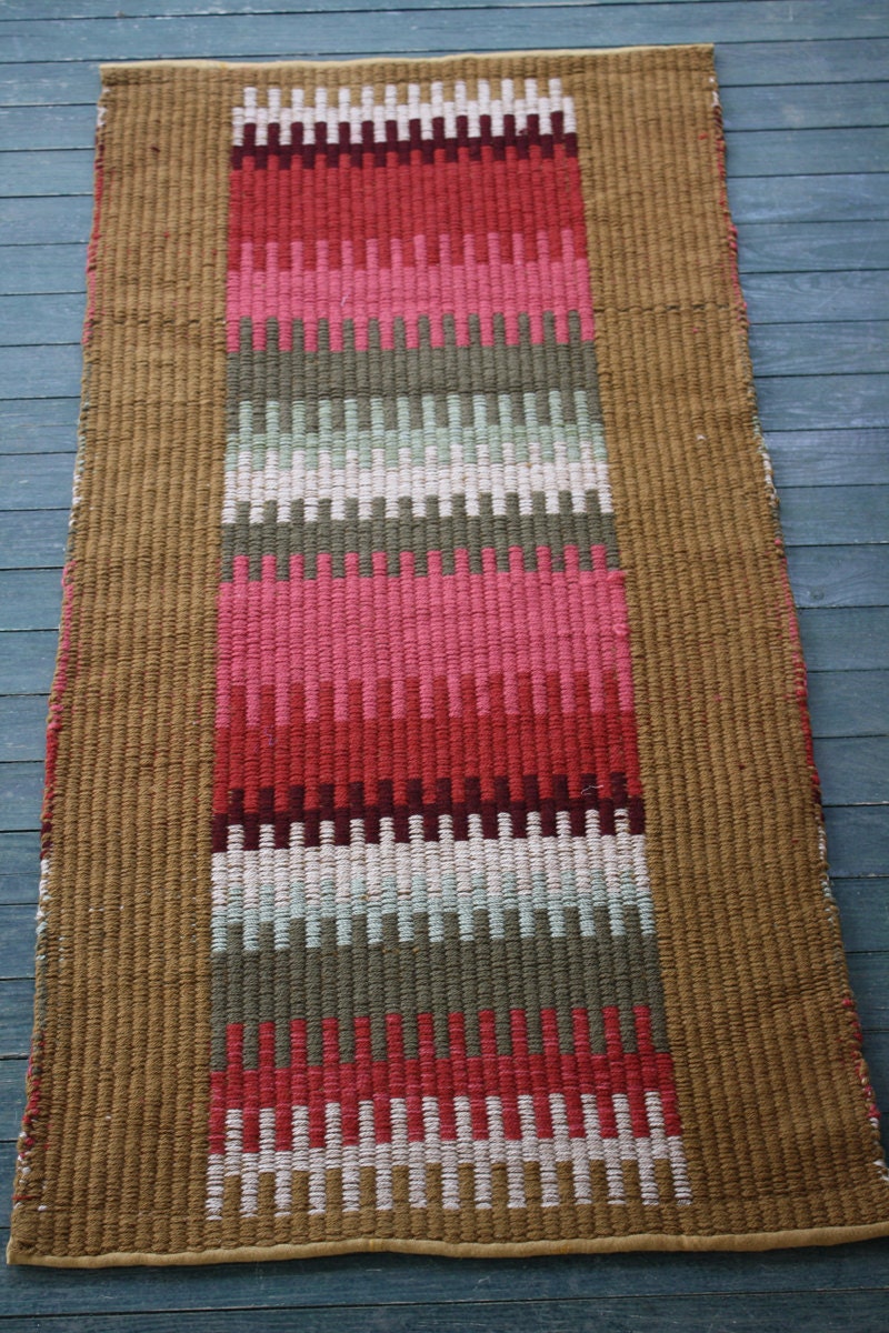 30 X 60 Autumn Colors Handwoven Wool Rug - Etsy