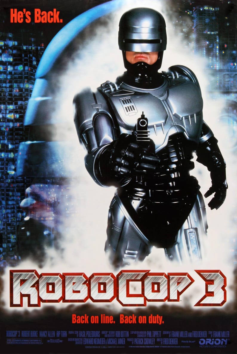 Robocop Movie Poster, Matte Print Wall Art Classic Cinema - Etsy