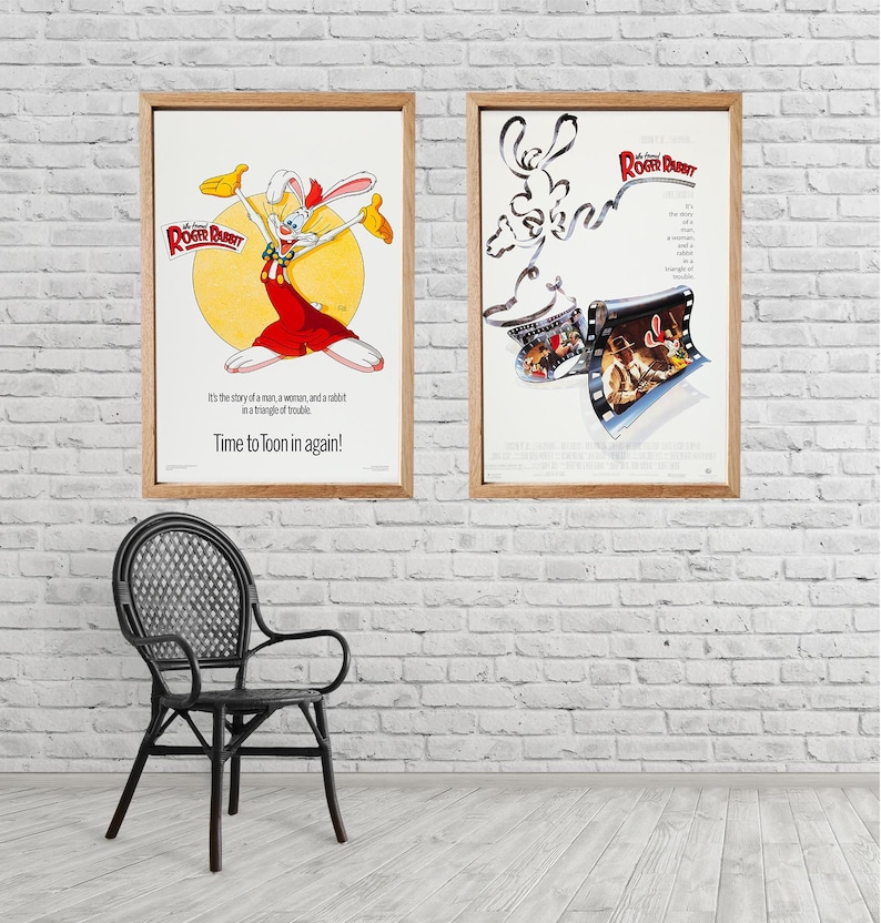 Who Framed Roger Rabbit Movie Poster, Matte Print Wall Art Classic ...