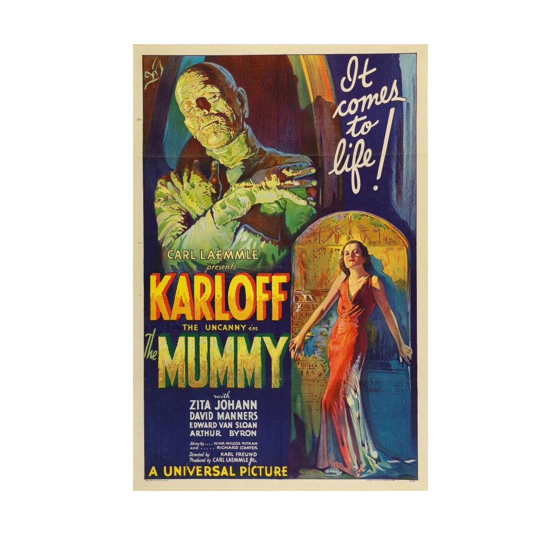 The Mummy 1932 Movie Poster, Matte Print Wall Art Classic Cinema Buy 2 ...