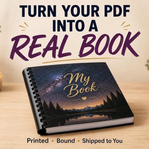 Custom Book Printing | PDF to Real Book Binding (Comb Spiral Bound)