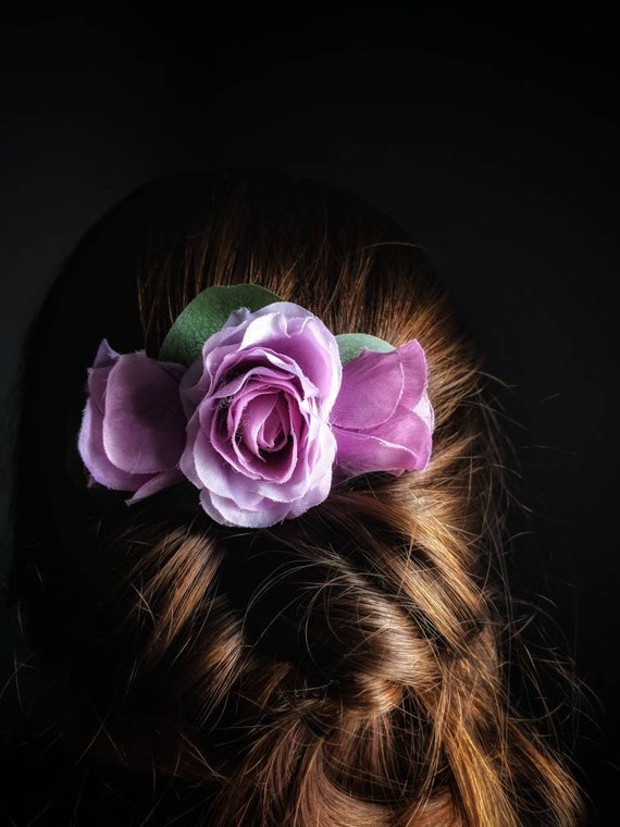 Bridal Hair Comb Wedding Accessory Beautiful Classy Lavender Etsy