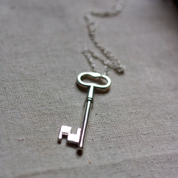 Items similar to skeleton key necklace your key to the secret garden ...