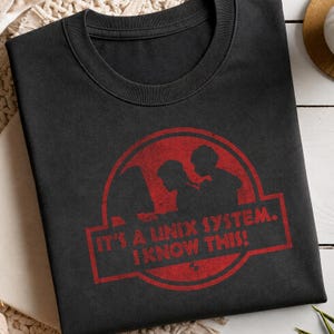 Camiseta del sistema Unix / Camiseta gráfica con humor para programadores / Camiseta unisex retro con efecto desgastado