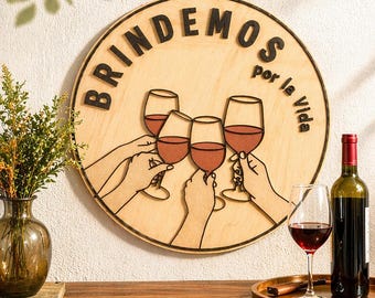 Personalized Wooden Sign | Round Decorative Plaque | Personalized Gift | Name Wall Sign | Home Decor 35cm