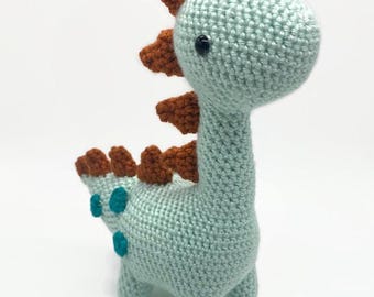 Crochet Dinosaur Stuffed Animal, Amigurumi Dinosaur