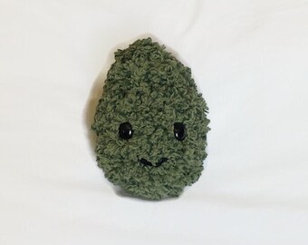 Nug, the 420 Buddy, Crochet Nug, Crochet Weed Nug, Bud Buddy, Nouglas the Nug, Weed Nug Plushie, Nugg Buddy, Gift for 420