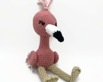 Flamingo Stuffed Animal, Flamingo Baby Gift, Crochet Flamingo, Flamingo Plush Toy